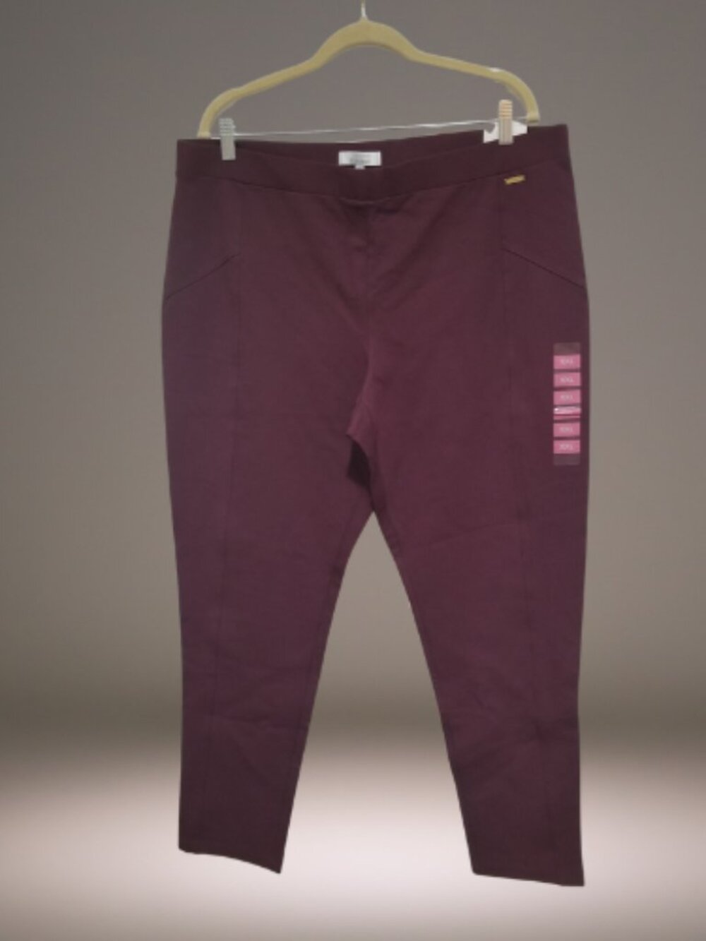 Company Ellen Tracy Womens XXL Burgundy Stretch Pull On Pants NWT